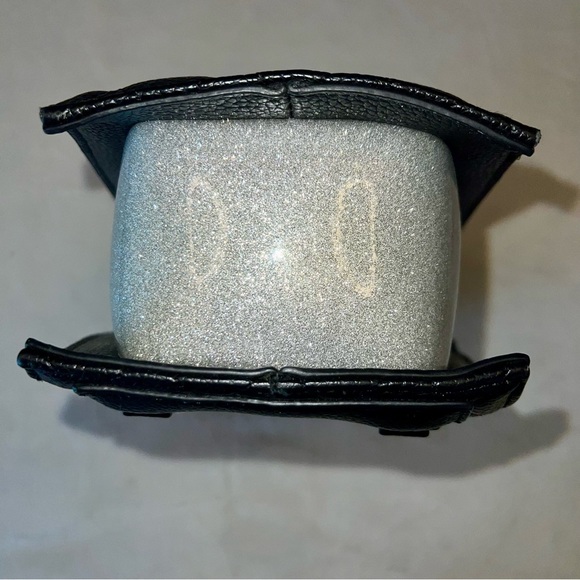 Lux de Ville Elvira Matte Black and Silver Sparkle Coffin Backpack - Picture 7 of 14